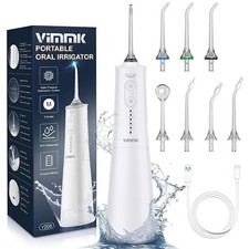 Vimmk Irrigatore Orale Senza Fili Idropulsore Dentale ad Acqua con Irrigatore