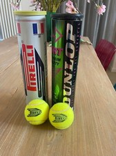 LOTTO 2 TUBI PALLE TENNIS VINTAGE ( PIRELLI + DUNLOP ) + OMAGGIO 2