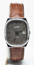 Orologio Eberhard royal quartz rectangular watch unisex clock vintage anni 70