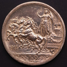 Italia 2 Lire 1914 Vittorio