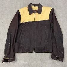 Vintage 50s Berkray Polka Dot Gabardine Ricky Jacket 2 Tone Men Small Rockabilly