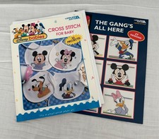 Libri vintage Disney Leisure Arts punto croce - Topolino e Minnie, per bambini