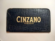 Cinzano Vermouth Portadocumenti Pelle Vintage Gadget Pubblicita' Vintage
