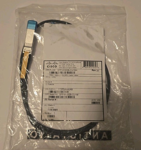 Cisco sfp h10gb cu1m - sfp-h10gb-cu1m, 1m