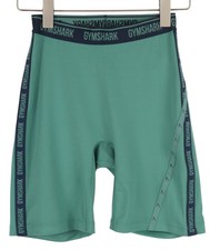 Gymshark Strike Donna Pantaloncini M Verde Bicicletta Vita Alta Stretch SPORTS