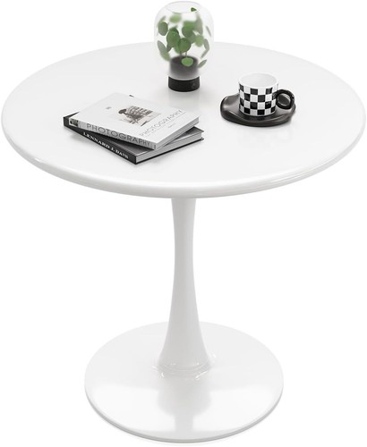 Recximi white round dining - white,