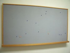 Lavagna promemoria  appuntabile con spille e cornice in legno