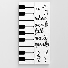 Quadro moderno musica bianco e