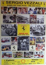 FERRARI SEFAC 2004 SERGIO VEZZALI POSTER CON AUTOGRAFO ORIGINALE CM. 70 x 100