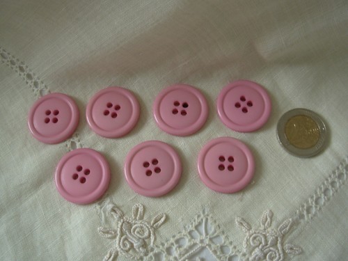 Bottoni antichi rosa - antichi, di