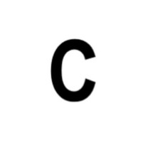 LETTERA C NERO 20 CM IN PLASTICA AUTOADESIVA ACCESSORI BARCA NAUTICA