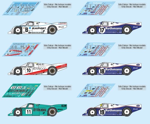 Decals porsche 962c mans - decals,