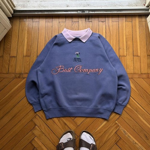 Felpa vintage best - vintage, blu