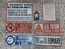 Cartelli Antinfortunistica Vintage Officina Da Collezione