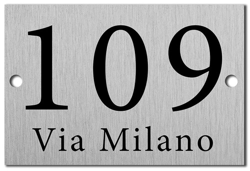 Targa numero civico alluminio