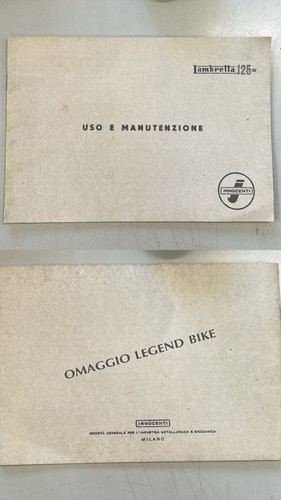 Libretto lambretta 125 uso - lambretta, e