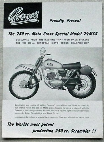 Greeves 250cc moto cross - 250cc,