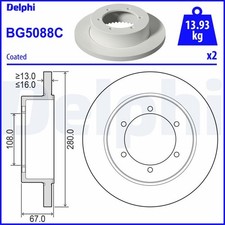 2 dischi freno Delphi BG5088C
