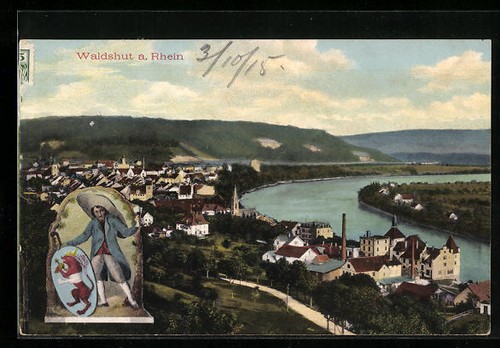 Waldshut rhein cartolina - waldshut, a.