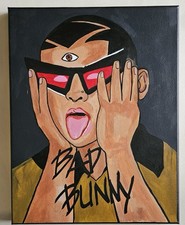 Bad bunny pop - art, ritratto
