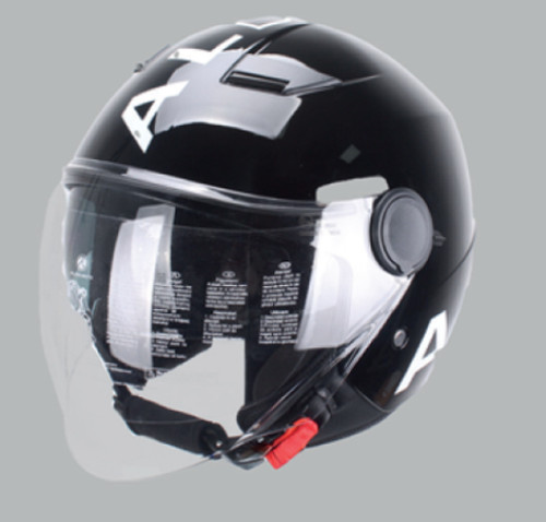Casco nero con - casco, doppia