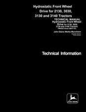 Manuale di servizio trattore John Deere Hydro trazione anteriore 2130, 3030, 3130, 3140