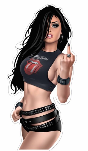 Adesivo pinup rock - adesivo,