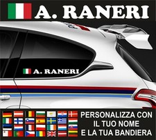 2 ADESIVI NOME PILOTA AUTO RALLY TUNING  PERSONALIZZATO MOTO CASCO STICKERS  R3