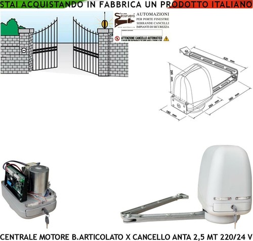 Braccio articolato cancello - articolato,