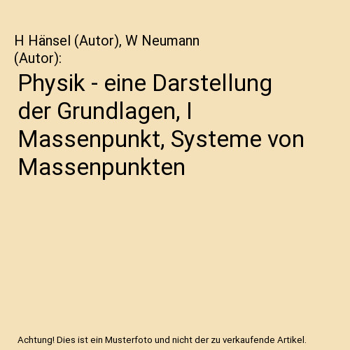 Physik eine darstellung der - -,
