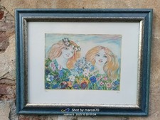 FELICITA FRAI LITOGRAFIA FIRMATA NUMERATA CERTIFICATO FRA I FIORI 