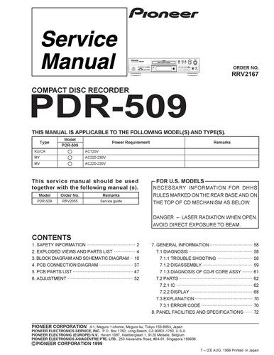 Manuale servizio - manuale,