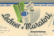 Fattura int. LECHNER & MURATORI Fabbrica colori, Mastice. Sampierdarena 1936