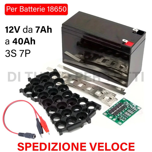 Batteria 12v 40a bms per - batteria,