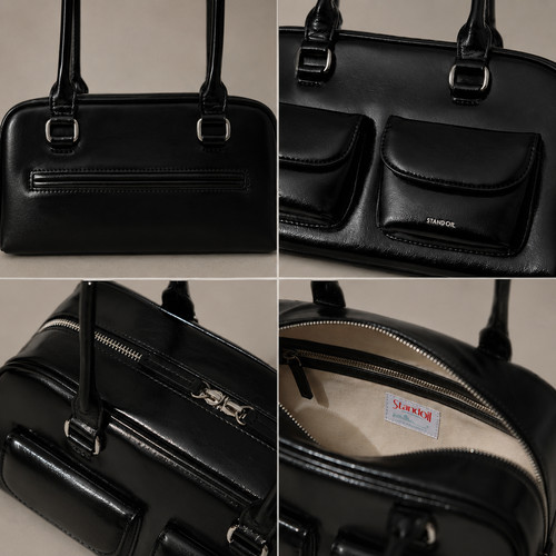 Stand oil borsa paffuta nera - oil],