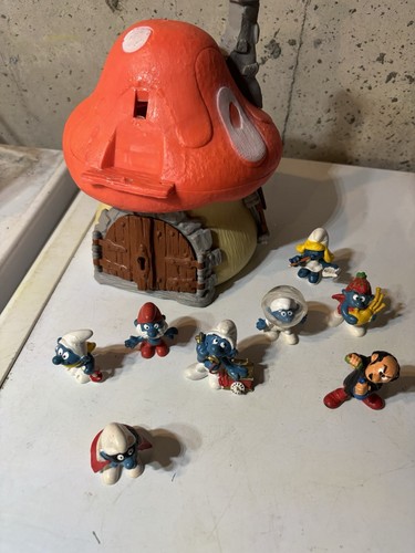 Vintage smurf lot with - smurf, partial