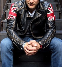 Giacca pelle moto uomo - , biker