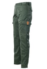 Pantalone caccia sfoderato flap moto escursioni uomo verde  mimetico bosco