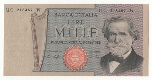 1000 lire giuseppe verdi - giuseppe, ii°