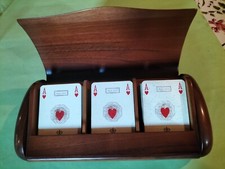 Carte Gioco Poker Bridge Contenitore Lotto "Republica Lire 500" Collezione Epoca