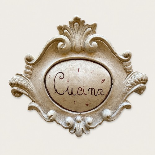 Insegna gesso cucina - insegna, “cucina”