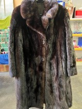 Vera pelliccia lunga di castorino per donna