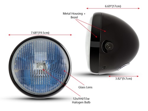 Faro proiettore moto per - , bmw