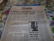 L'UNITA' 28-1-1984 IL MOSTRO DI FIRENZE LOCCI MELE,VINCI .COLLINE PERICOLOSE