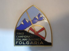 distintivo spilla campionati di sci 1963 Folgaria