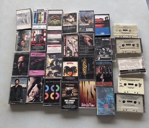 Cassette tapes and case - 28,