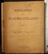 ANNUARIO DEL TEATRO ITALIANO