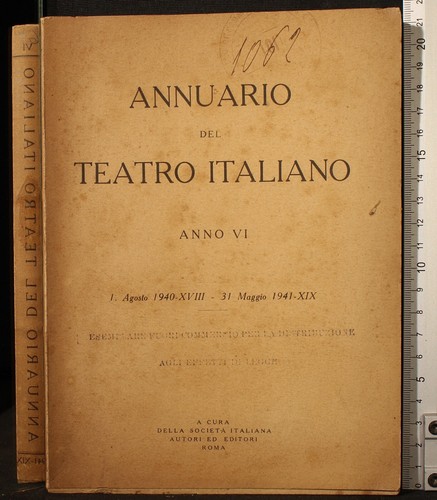 Annuario del teatro - teatro, italiano
