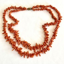 Collana corallo ramo arancione