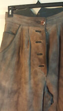 Pantaloni di pelle scamosciata * costume tradizionale Abe Buchberger * taglia 36 S/M * 1 condizione * verde/marrone *